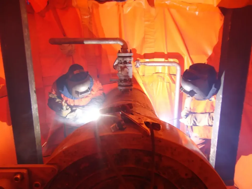 Habitat installation on defective 28” and 24” barrel door replacement at Bonny terminal