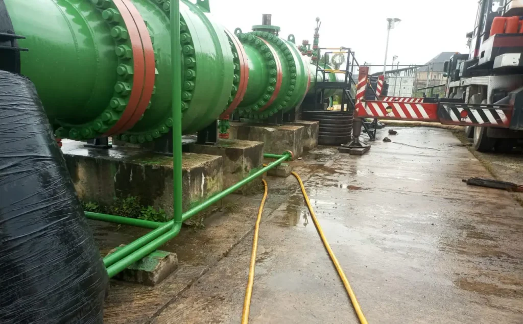 Defective 36” mainline isolation valve changeout at Npoku manifold