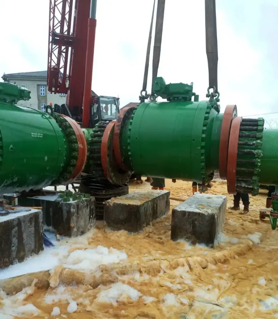 Defective 36” mainline isolation valve changeout at Npoku manifold
